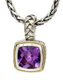 Effy Sterling Silver, 18K Yellow Gold And Amethyst Pendant - Amethyst