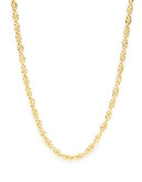 "Fine Jewellery 14Kt Yellow Gold 18"" 1.72Mm Double Cable Link Chain With Lobster Clasp Closure. - Gold"