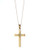 Fine Jewellery 14K Yellow Gold Polished Cross With Diamond Pendant - Gold