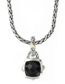 Effy 18k Yellow Gold and Silver Onyx Pendant - Silver