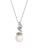 Fine Jewellery 10K White Gold Diamond And Pearl Pendant - PEARL