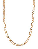 "Fine Jewellery 10Kt Yellow Gold Hollow  18"" Figaro Link Chain With Lobster Clasp Closure. - Yellow Gold"