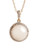Fine Jewellery 10K Yellow Gold 0.13ct Diamond and Pearl Pendant - Pearl