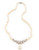 Fine Jewellery Sterling Silver Diamond And Freshwater Pearl Necklace - Pearl