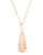 Fine Jewellery 14K Rose Gold Diamond Cut Teardrop Necklace - Rose Gold