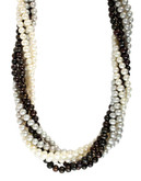 Effy Sterling Silver Multi Coloured Pearl Necklace - Multi Coloured