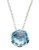 Town & Country Sterling Silver 14K Yellow Gold And Blue Topaz Brazilliance Pendant - Topaz