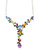 Town & Country Sterling Silver Mosaic Necklace - Multi Semi Precious Stone Mix