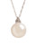 Fine Jewellery 10K White Gold Diamond And Half Drill Pearl Pendant - Pearl