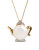 Fine Jewellery 10K Yellow Gold Diamond And Pearl Teapot Pendant - GOLD