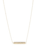 Fine Jewellery 14K Hollow Straight Bar Neck Pendant - YELLOW GOLD