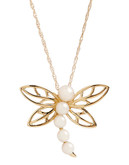 Fine Jewellery 10K Yellow Gold Dragonfly Pearl Pendant - Pearl
