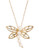 Fine Jewellery 10K Yellow Gold Dragonfly Pearl Pendant - Pearl