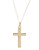 Fine Jewellery 14K Yellow Gold Cross Pendant With 18 Inch Curb Chain - Yellow Gold