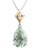 Fine Jewellery Sterling Silver, 14K Yellow Gold, Diamond And Green Quartz Necklace - Quartz