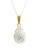 Fine Jewellery 14K Yellow Gold Crystal Teardrop Pendant - CRYSTAL