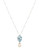 Fine Jewellery Sterling Silver Stone Cluster Drop Pearl Necklace - Pearl