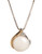 Fine Jewellery Sterling Silver 14K Yellow Gold Diamond And Pearl Pendant - White