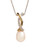 Fine Jewellery Sterling Silver 14K Yellow Gold Diamond And Pearl Heart Pendant - Pearl