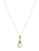 Fine Jewellery 10K Yellow Gold Pearl Pendant Necklace - Gold