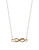 Fine Jewellery 14KT Yellow Gold 17 Inch High Polished Open Infinity Script Stationary Pendant - YELLOW GOLD