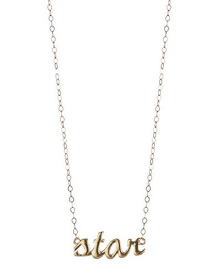 Fine Jewellery Star Script Necklace - Yellow Gold