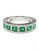 Effy 14K White Gold Diamond And Emerald Ring - EMERALD - 7