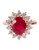 Effy 14K Rose Gold Dia and Lead Glass Filled Ruby Ring - Ruby - 7