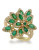 Effy 14k Yellow Gold Diamond Emerald Ring - EMERALD - 7