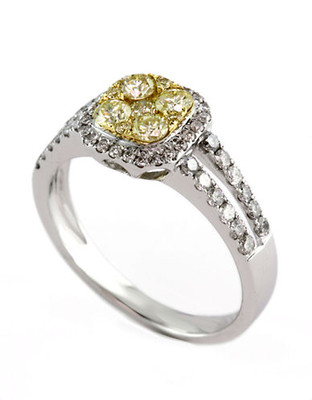 Effy 14K White And Yellow Gold band White And Yellow 1.16ct Diamond Ring - Diamond - 7