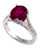Effy 14K White Gold Diamond and Lead Glass Filled Ruby Ring - Ruby - 7
