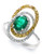 Effy 14k White and Yellow Gold Diamond Yellow Diamond Emerald Ring - Emerald