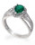 Effy 14k White Gold Diamond Emerald Ring - Emerald - 7