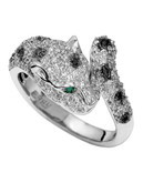 Effy 14K WHITE GOLD DIAMOND,BLACK DIAMOND,EMERALD RING - Emerald - 7