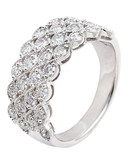 Fine Jewellery 14K White Gold 1.00ct Diamond Basket Weave Ring - Diamond - 7