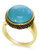 Effy 14K Yellow Gold Diamond and Turquoise Ring - Turquoise - 7