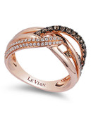 Le Vian Gladiator Swirl Collection 14K Rose Gold Diamond Ring - Rose Gold - 7