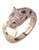 Effy 14K Yellow And Rose Gold, White And Black Diamond And Emerald Leopard Ring - Diamond - 7