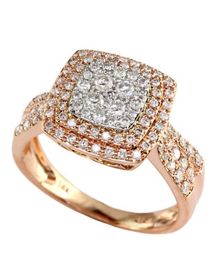 Effy 14K White and Rose Gold 0.75ct Diamond Ring - Diamond - 7