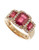 Effy 14K Yellow Gold Diamond Lead Glass Filled Ruby Ring - Ruby - 7