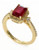 Effy 14k Yellow Gold Diamond Lead and Glass Filled Ruby Ring - Ruby - 7