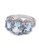 Effy Aquamarine Ring With Diamonds In 14 Kt White Gold - Diamond/Aqua - 7