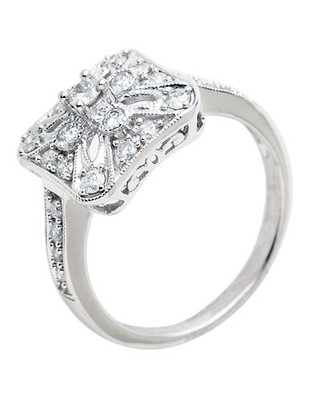 Fine Jewellery 14K White Gold 0.50ct Diamond Ring - Diamond - 7