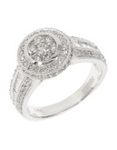 Effy 14K White Gold Pave Bezel Diamond Ring - Diamond
