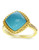 Effy 14K Yellow Gold Diamond and Turquoise Ring - Turqoise - 7