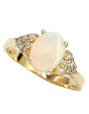 Effy 14K Yellow Gold, Diamond And Opal Ring - Opal - 7