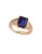 Effy 14K Rose Gold Diamond Manufactured Diffused Sapphire Ring - SAPPHIRE - 7
