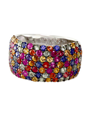 Effy Sterling Silver Multi-Coloured Sapphire Ring - Multi Coloured