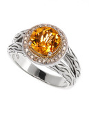 Effy Sterling Silver and 18k Gold, Citrine and Diamond Ring - Citrine