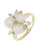 Fine Jewellery 10K Yellow Gold White Topaz and Pearl Ring - Pearl - 7